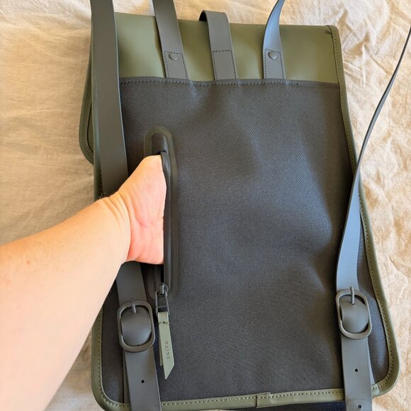 Rains Mini Waterproof Backpack - Green - Picture 5 of 11